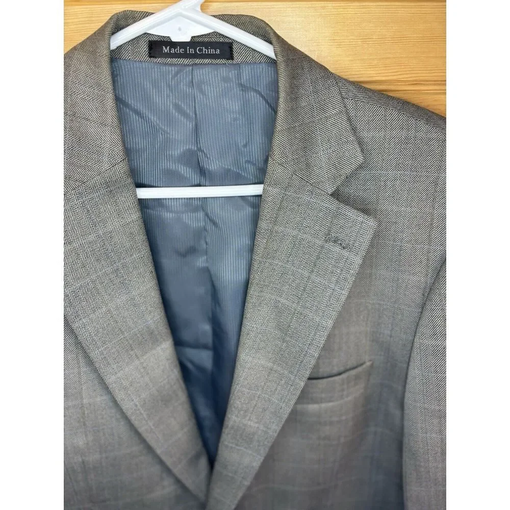 Pendleton 100% Wool Shell Blazer Men's Size‎ 40R Gray Sports Coat Jacket